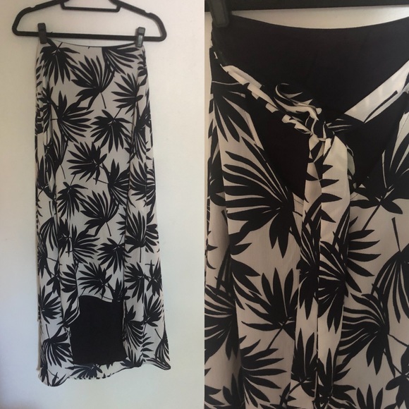 Palm print strapless high low dress - Picture 2 of 5